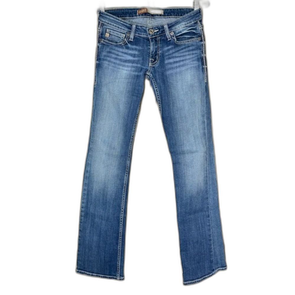 Y2K Ultra Low Rise Sweet Boot Big Star Jeans W/26R Blue 3033 LN - Picture 2 of 13